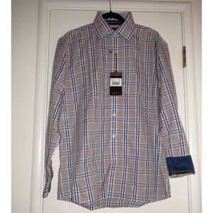 Zagiri Pulp Fiction Brown Blue Plaid Shirt